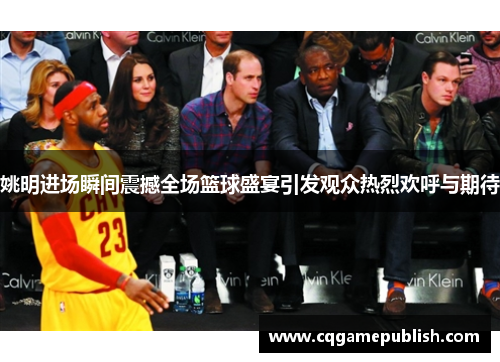 姚明进场瞬间震撼全场篮球盛宴引发观众热烈欢呼与期待